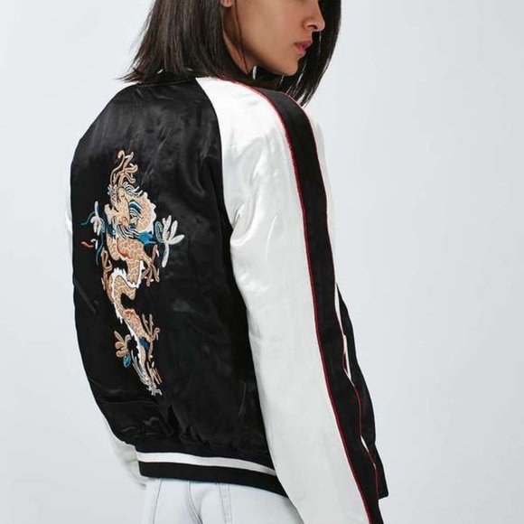 Topshop reversible two in one bomber jacket  EUC - Picture 1 of 8